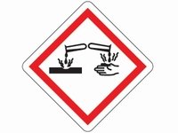 GHS Corrosive Label / paper /  25 by 25 mm